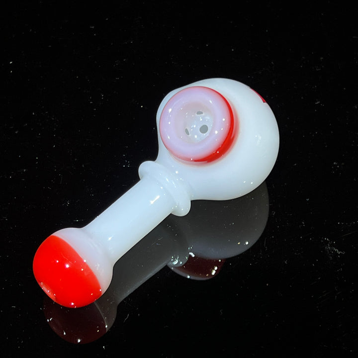 Illadelph Red Multi-Hole Spoon Glass Pipe Illadelph Glass   