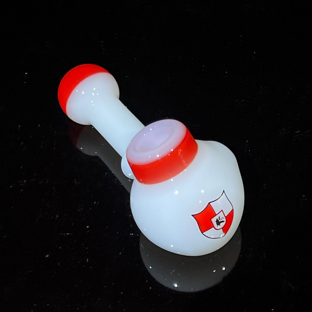 Illadelph Red Multi-Hole Spoon Glass Pipe Illadelph Glass   