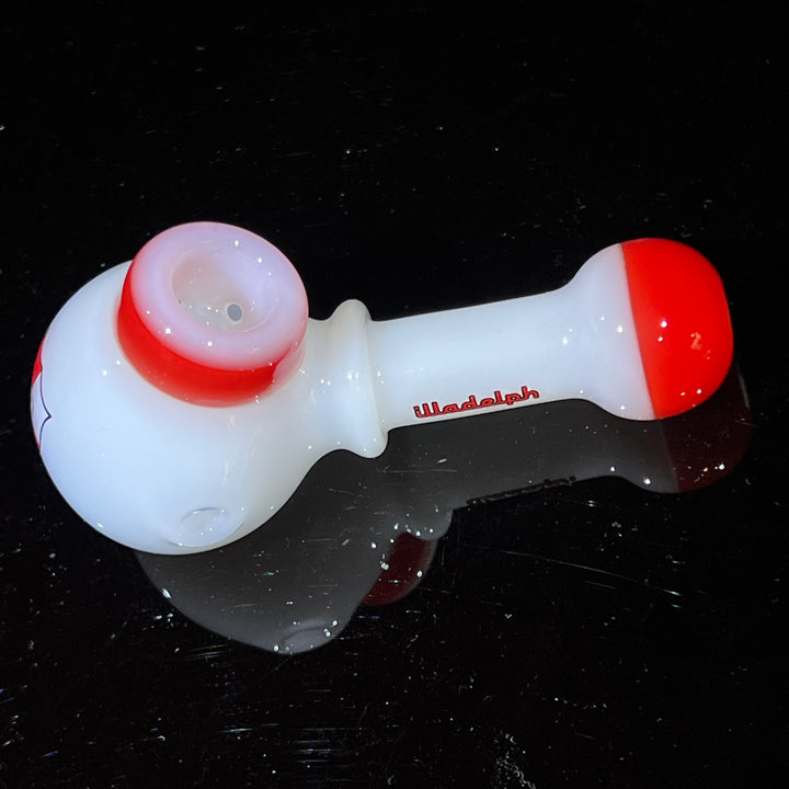 Illadelph Red Multi-Hole Spoon Glass Pipe Illadelph Glass   