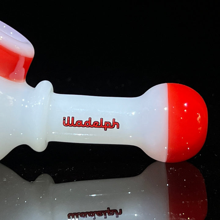 Illadelph Red Multi-Hole Spoon Glass Pipe Illadelph Glass   