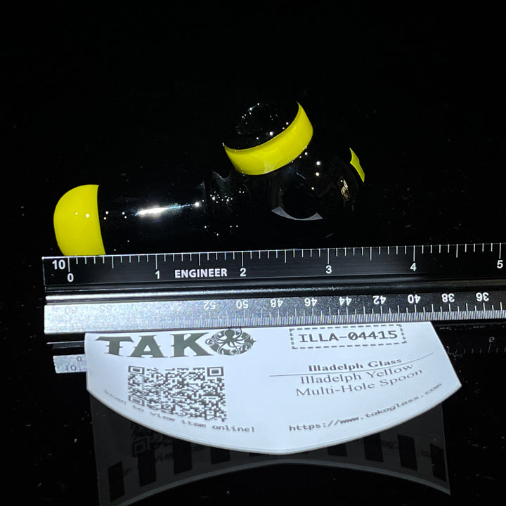 Illadelph Yellow Multi-Hole Spoon Glass Pipe Illadelph Glass   