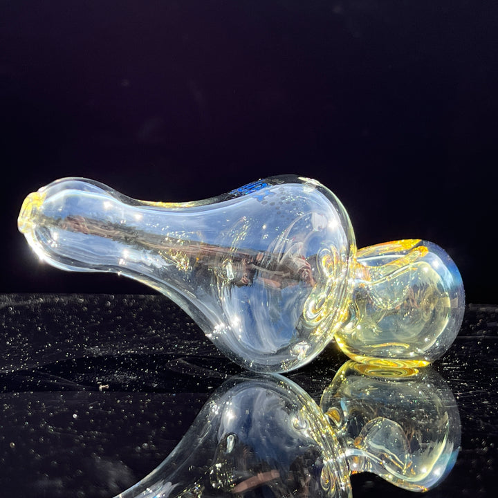 Mini Classic Helix Fume Glass Pipe American Helix Blue Logo  