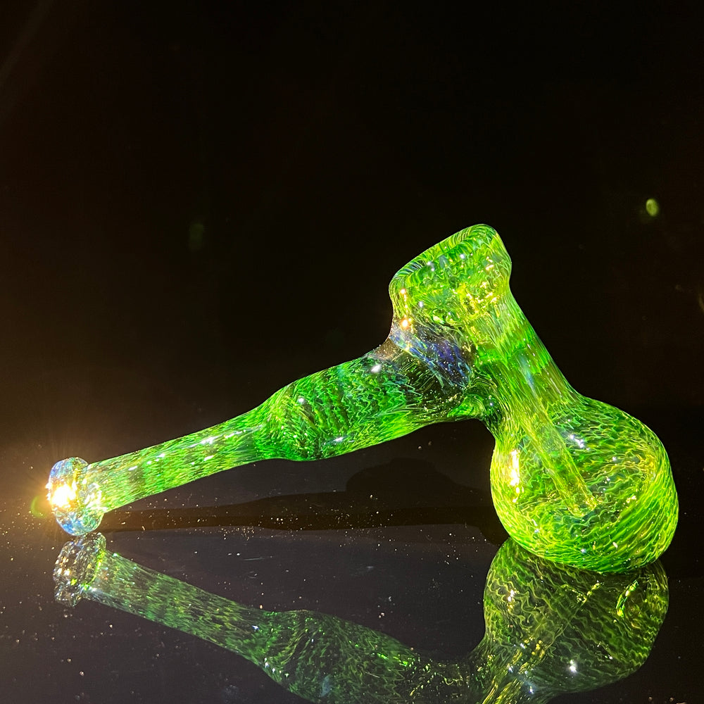 Forest Green Hammer Bubbler Combo Glass Pipe Cose Glass   