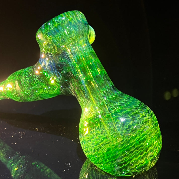 Forest Green Hammer Bubbler Combo Glass Pipe Cose Glass   