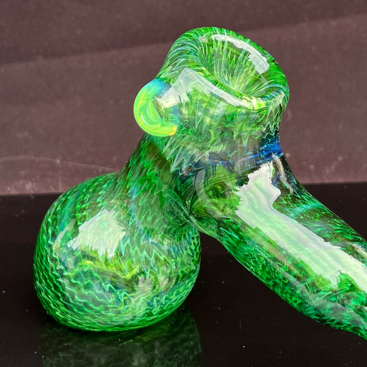 Forest Green Hammer Bubbler Combo Glass Pipe Cose Glass   