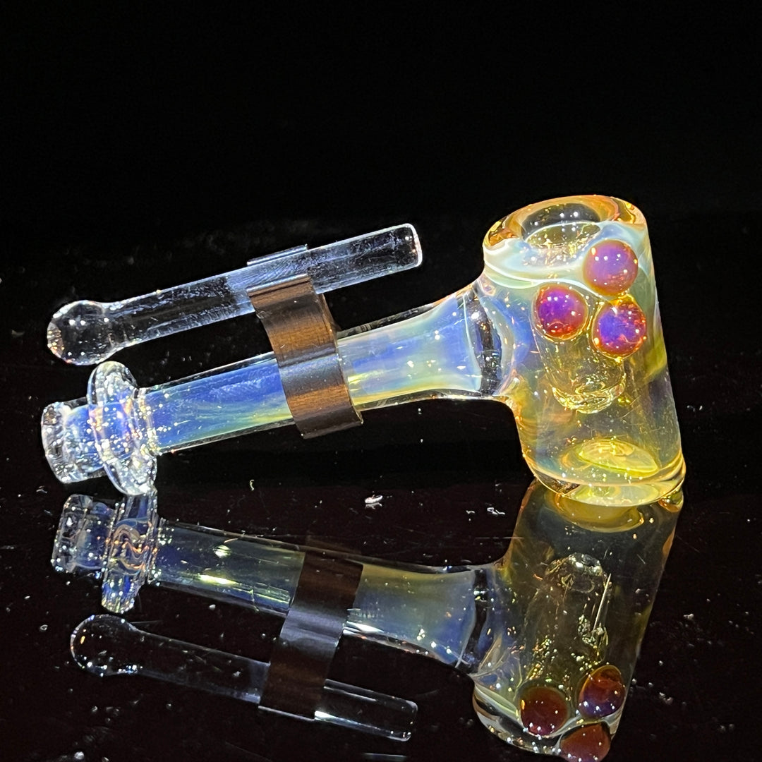 Silver Fumed Hash Hammer Glass Pipe KOP Glass   