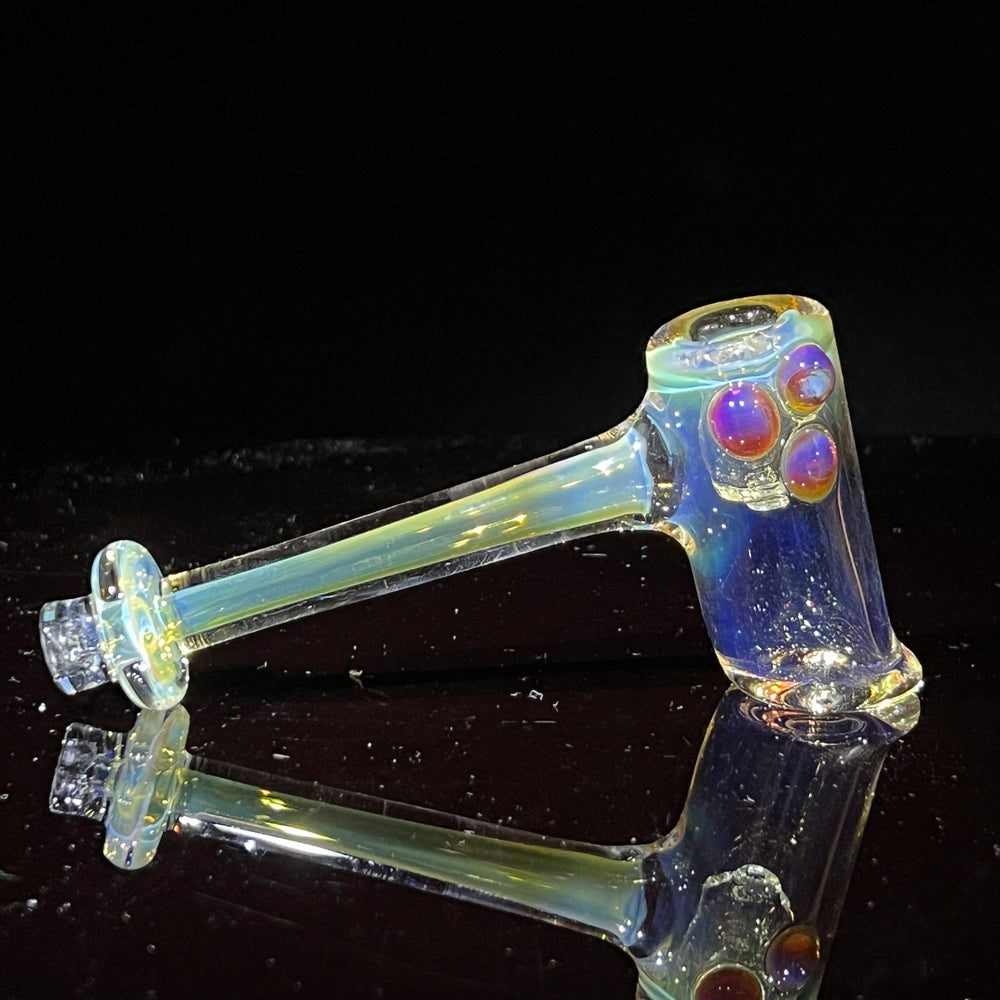 Silver Fumed Hash Hammer Glass Pipe KOP Glass   