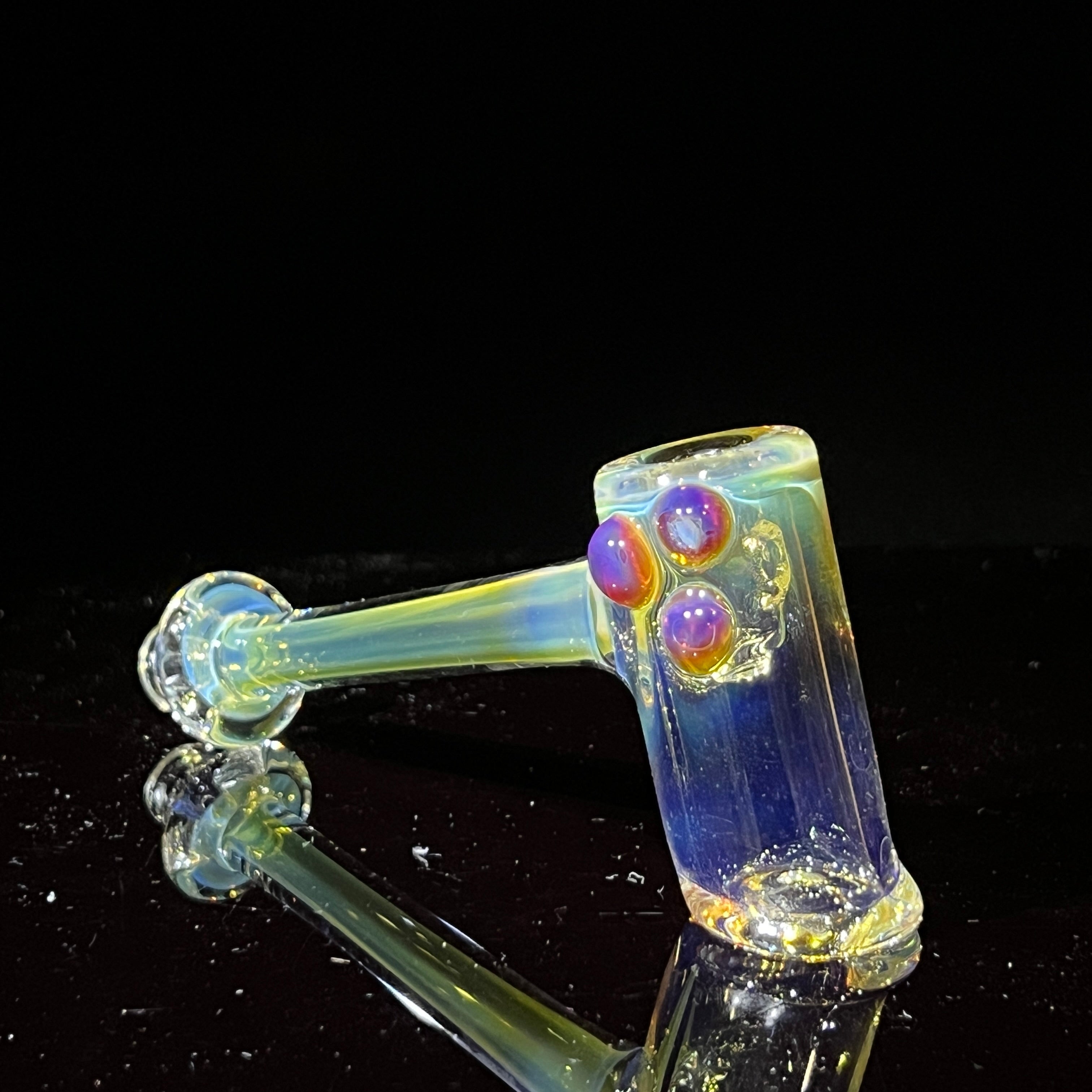 高評価のクリスマスプレゼント Silver Glass Tako – Hammer Hash Fumed ピアス