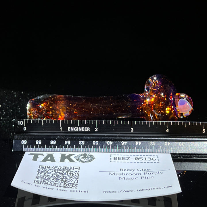 Mushroom Purple Magic Pipe Glass Pipe Beezy Glass   