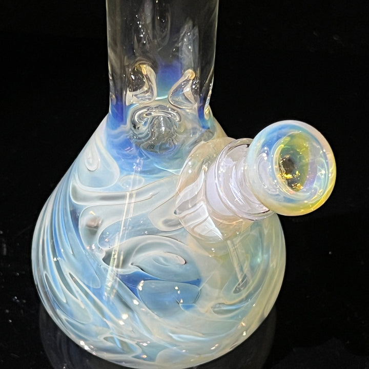 9" Fumed Squiggle Beaker Bong Glass Pipe Mary Jane's Glass   