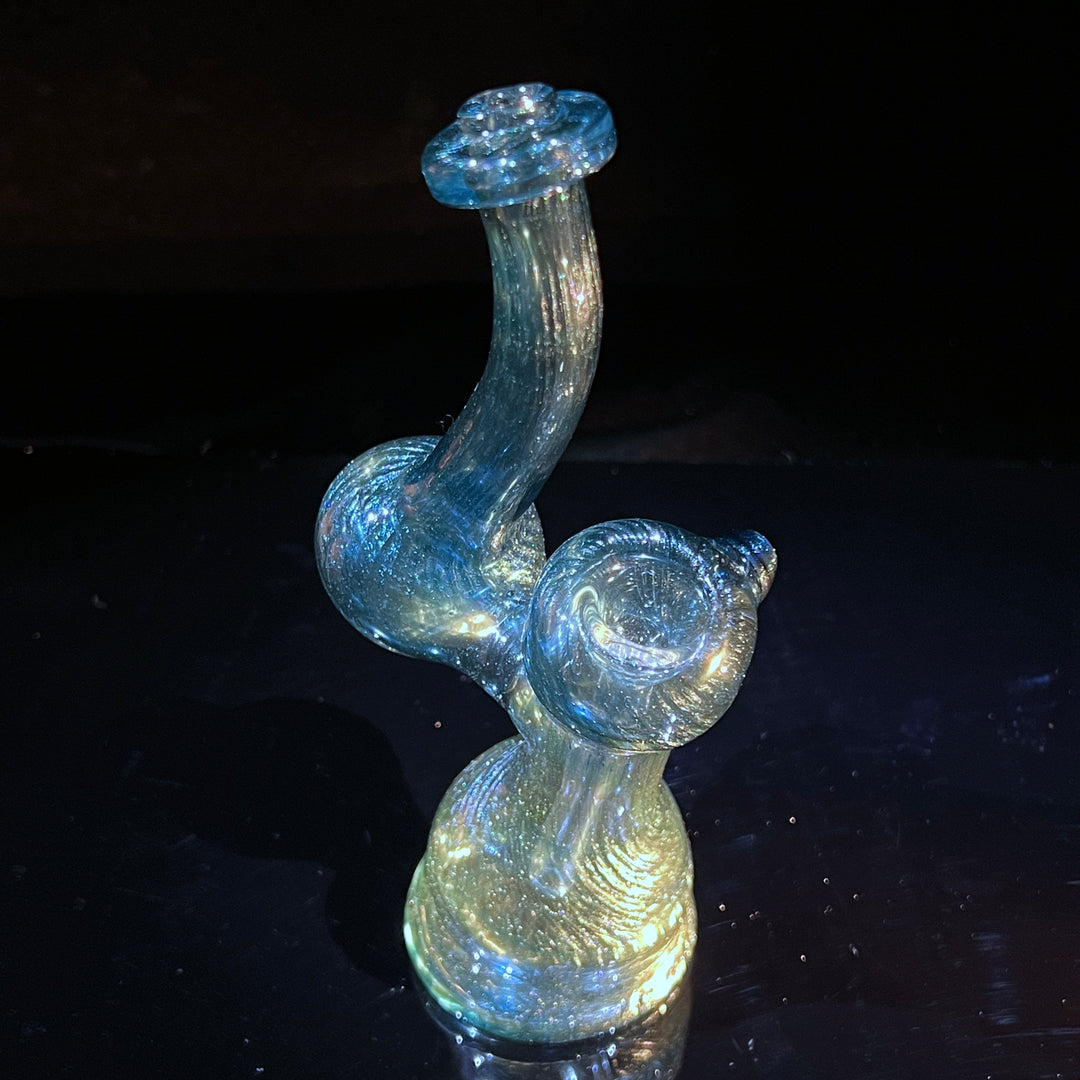 Unobtanium Bubbler with Blue Carb Glass Pipe Cose Glass   