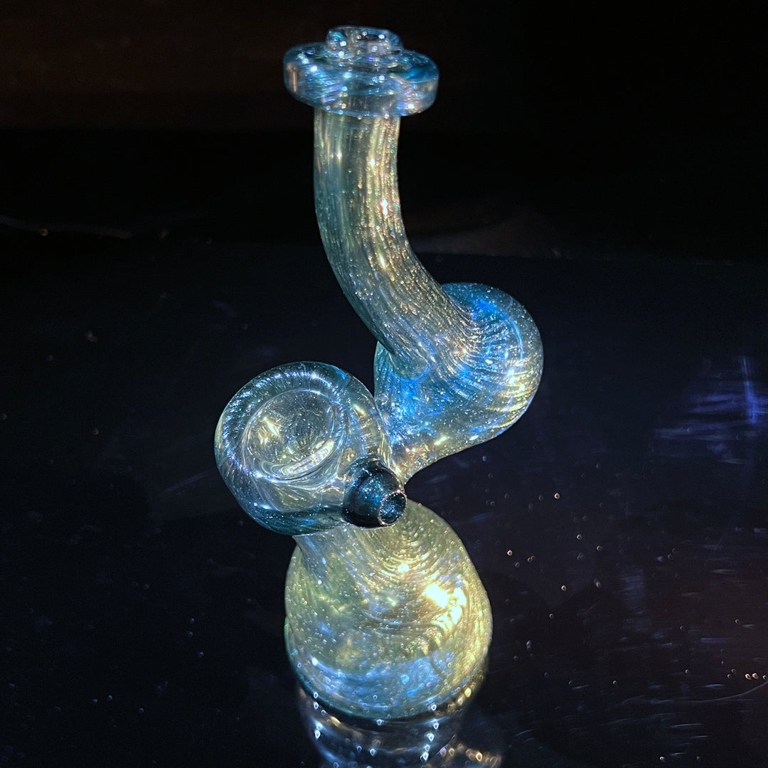 Unobtanium Bubbler with Blue Carb Glass Pipe Cose Glass   