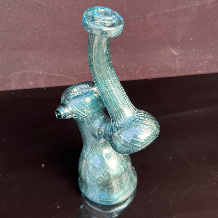 Unobtanium Bubbler with Blue Carb Glass Pipe Cose Glass   