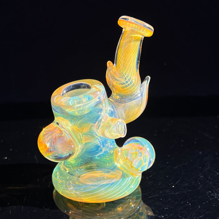 Fumed Squat Lock Glass Pipe STF Glass   