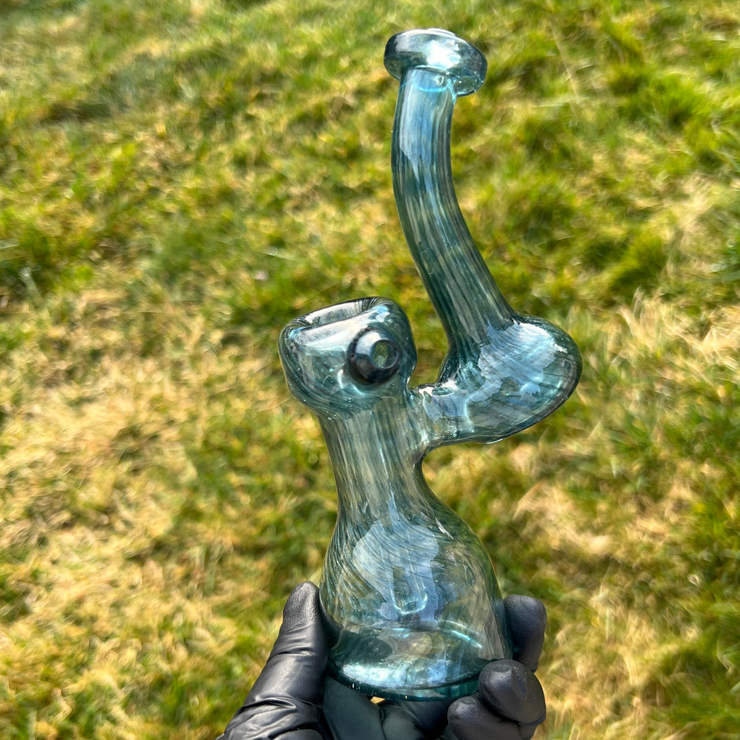 Unobtanium Bubbler with Blue Carb Glass Pipe Cose Glass   