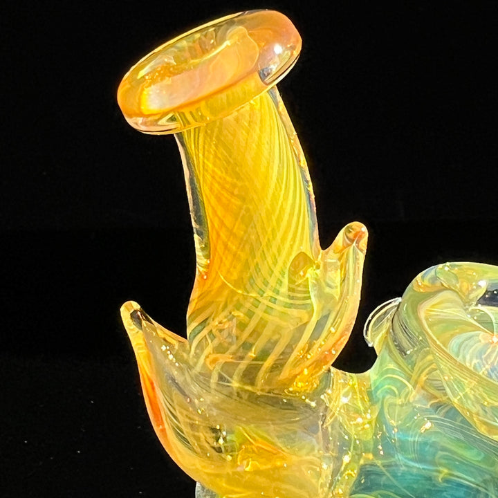 Fumed Squat Lock Glass Pipe STF Glass   