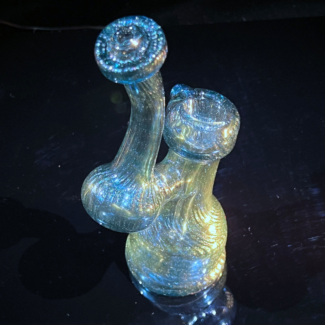 Unobtanium Bubbler with Blue Carb Glass Pipe Cose Glass   