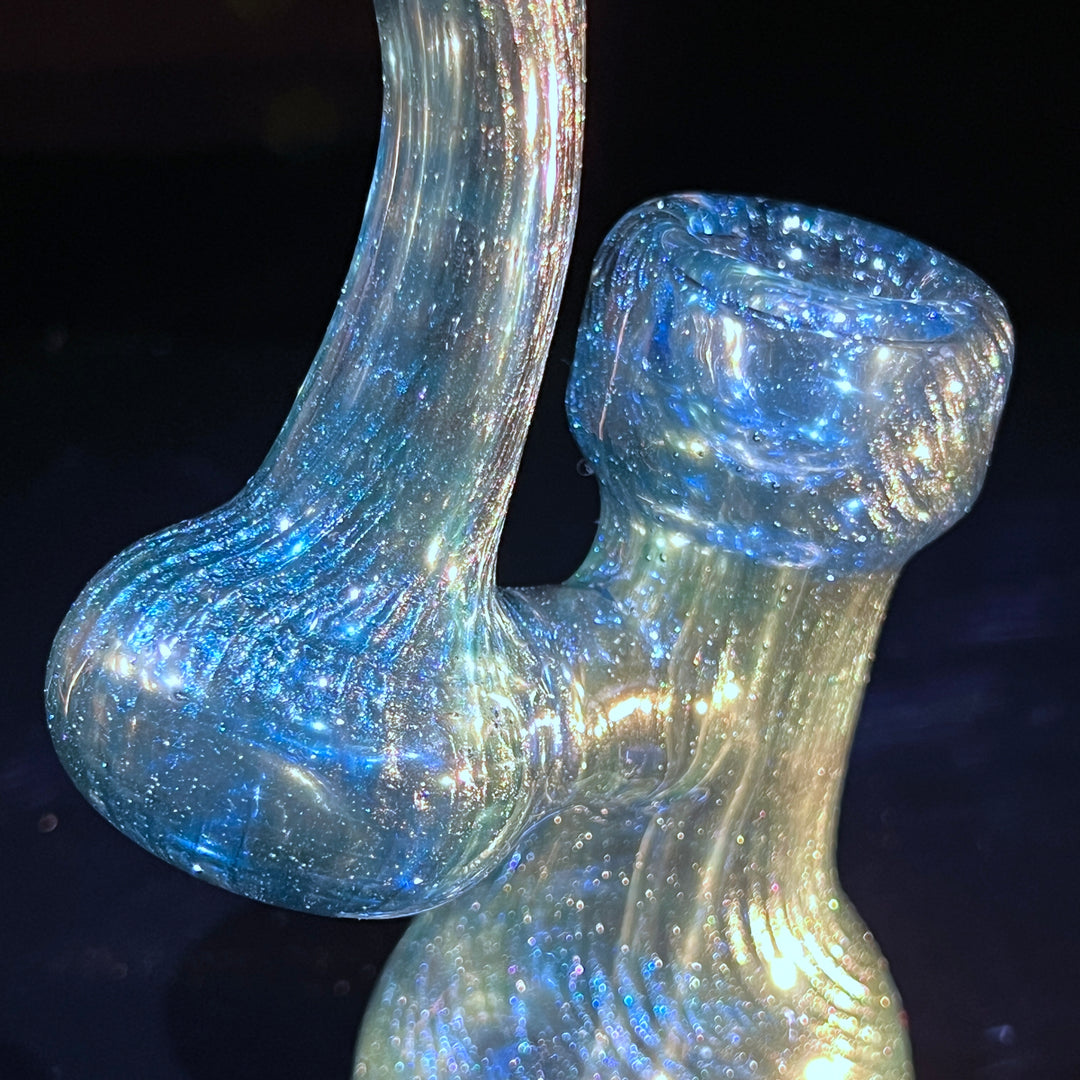 Unobtanium Bubbler with Blue Carb Glass Pipe Cose Glass   