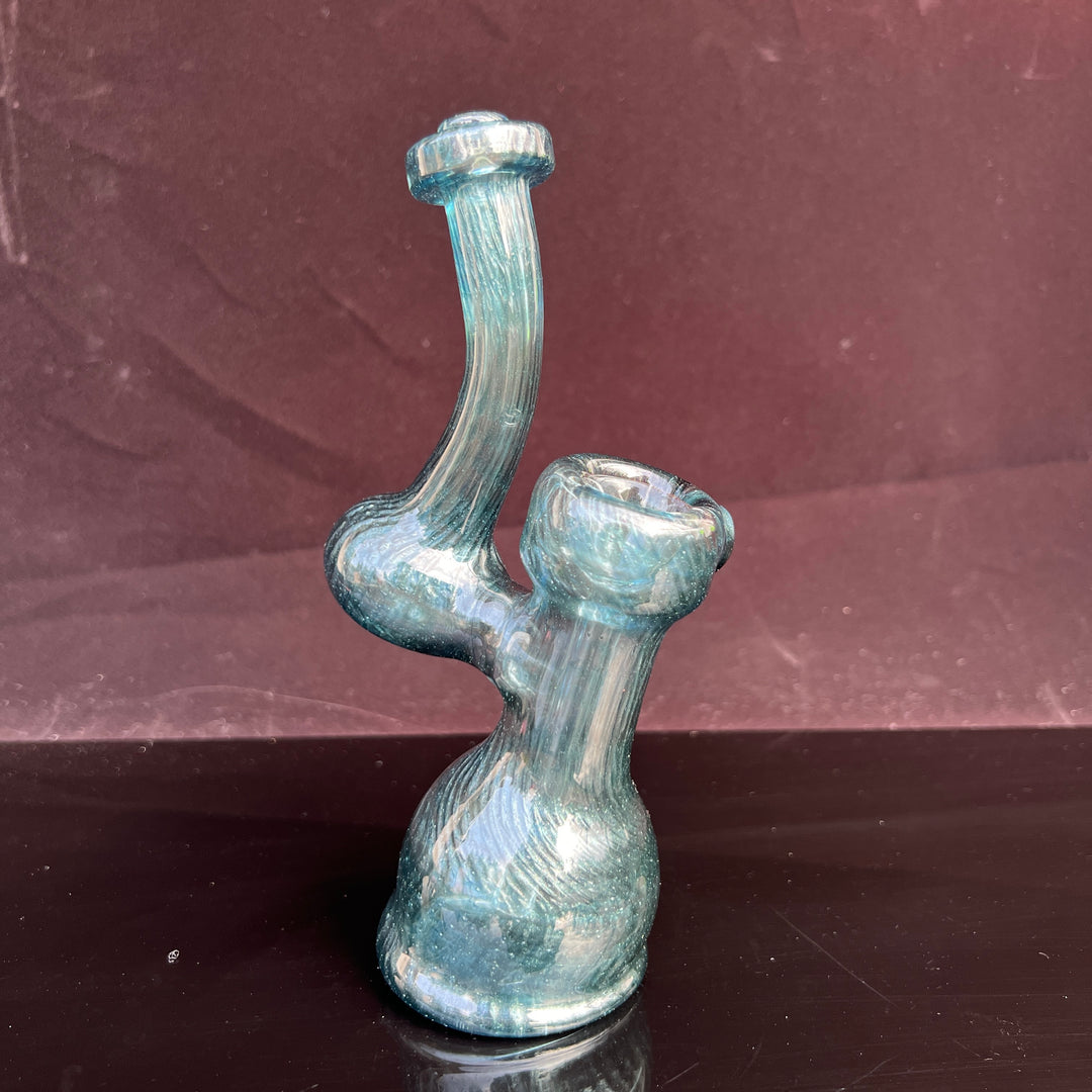 Unobtanium Bubbler with Blue Carb Glass Pipe Cose Glass   