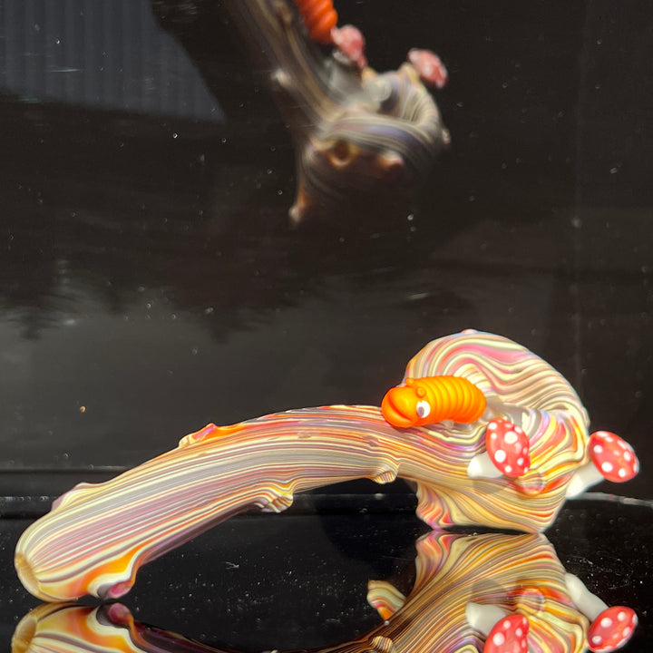 Wood Grain Caterpillar Gandalf Pipe Glass Pipe Wazoo Glass