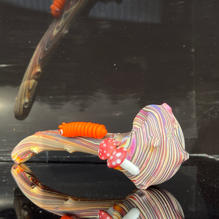Wood Grain Caterpillar Gandalf Pipe Glass Pipe Wazoo Glass