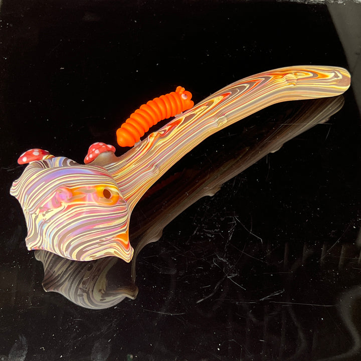 Wood Grain Caterpillar Gandalf Pipe Glass Pipe Wazoo Glass