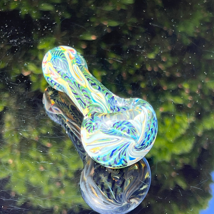 Color Inside Out Spoon 7 Glass Pipe Tiny Mike   