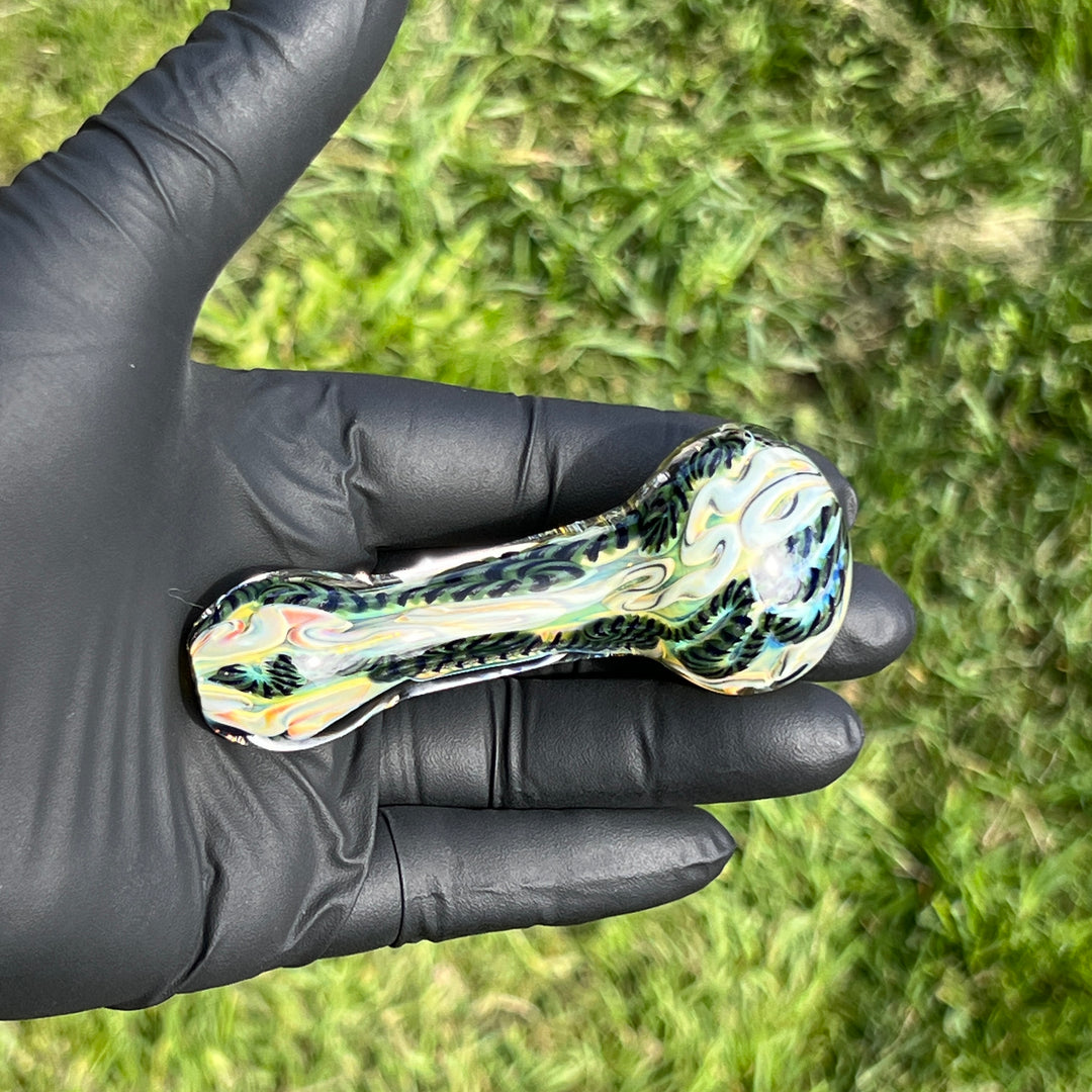 Color Inside Out Spoon 7 Glass Pipe Tiny Mike   