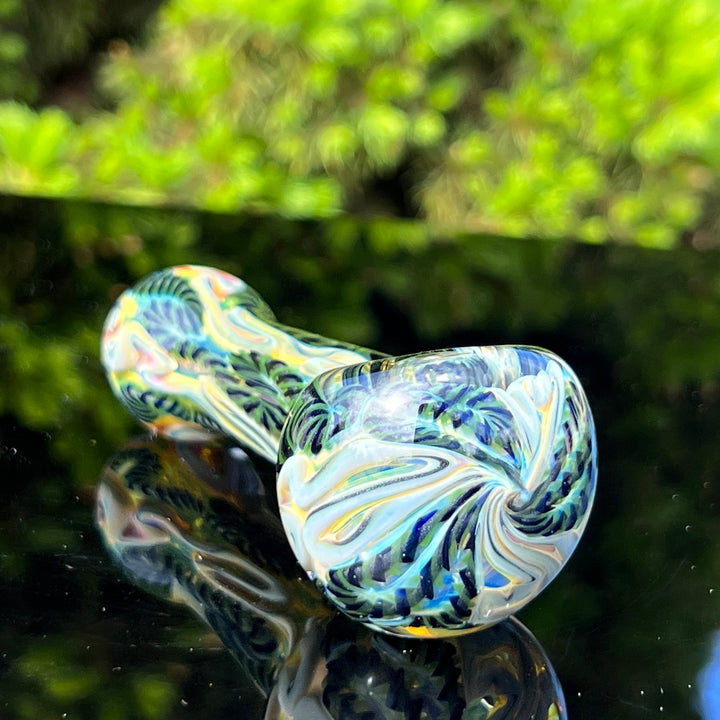 Color Inside Out Spoon 7 Glass Pipe Tiny Mike   