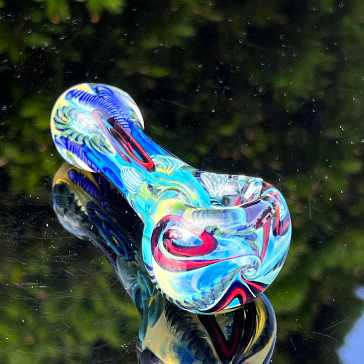 Color Inside Out Spoon 8 Glass Pipe Tiny Mike   