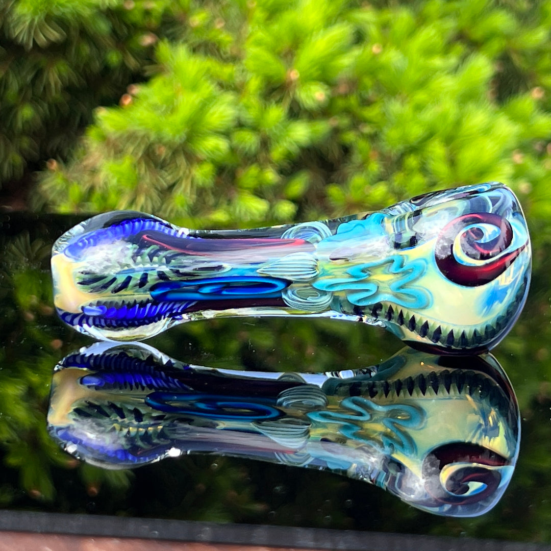 Color Inside Out Spoon 8 Glass Pipe Tiny Mike   