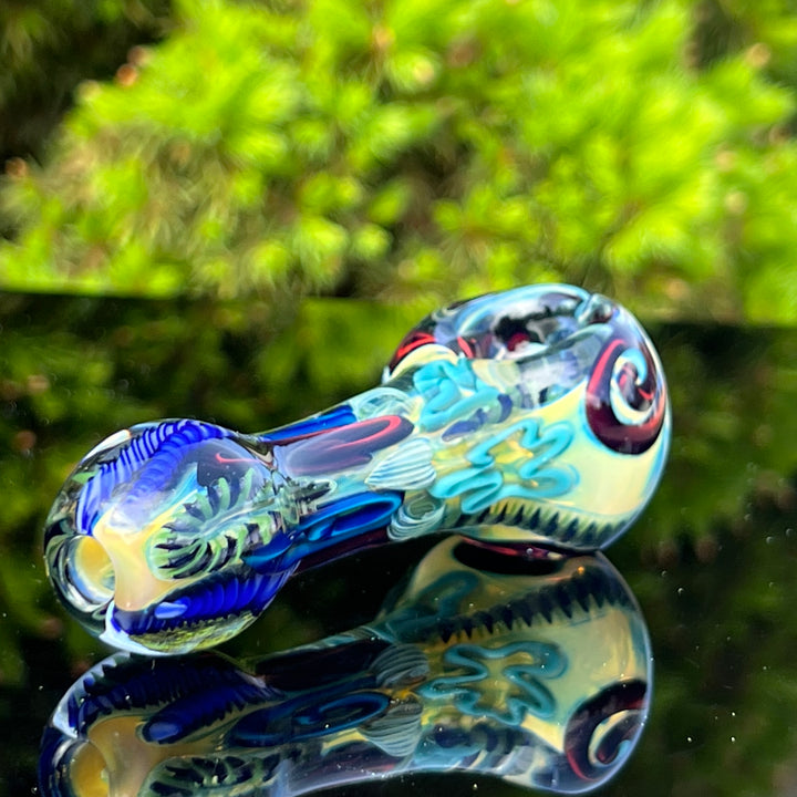 Color Inside Out Spoon 8 Glass Pipe Tiny Mike   