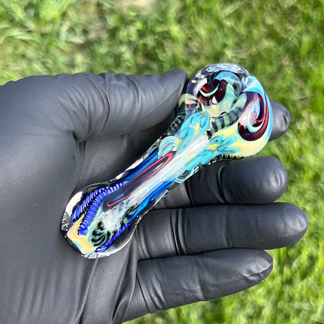 Color Inside Out Spoon 8 Glass Pipe Tiny Mike   