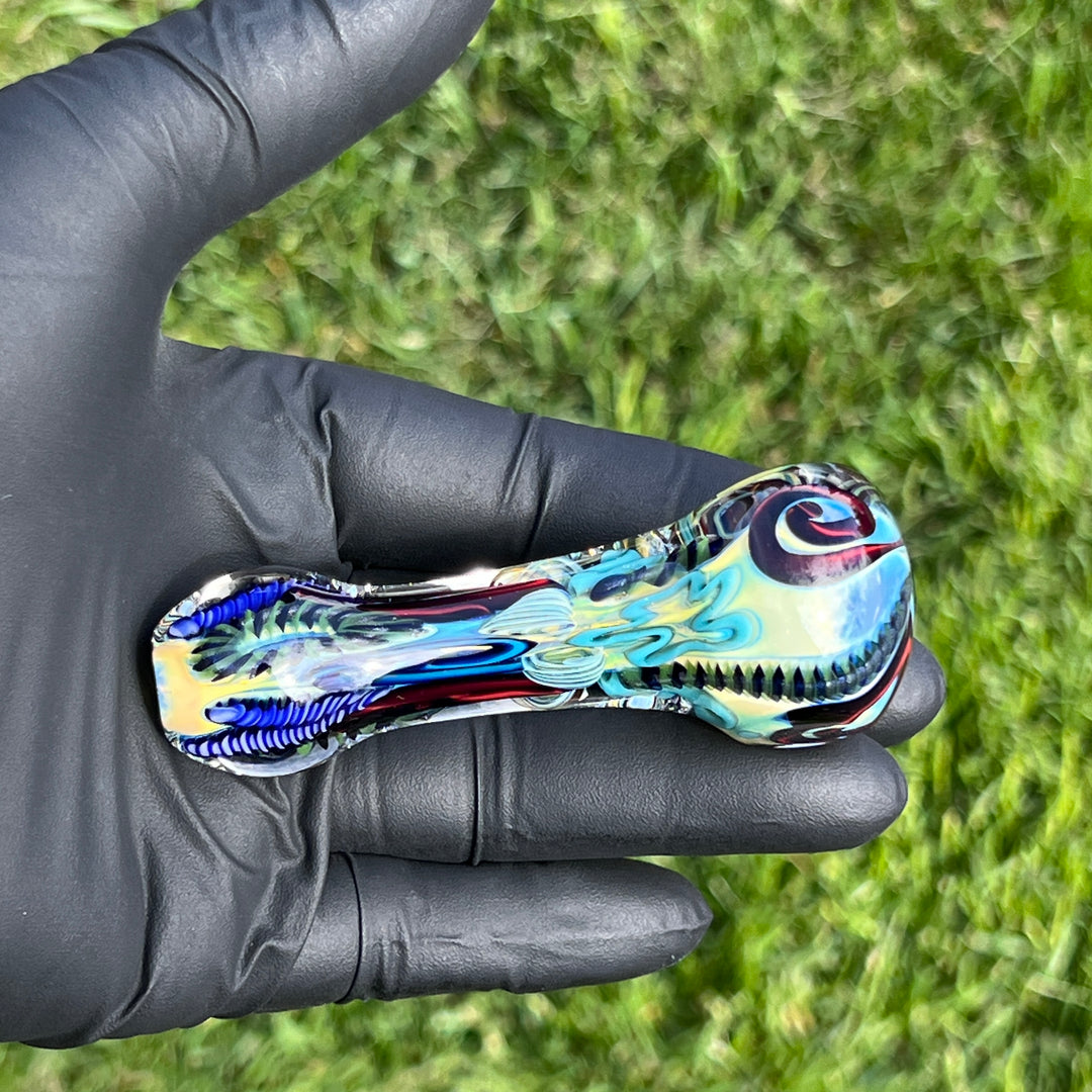 Color Inside Out Spoon 8 Glass Pipe Tiny Mike   