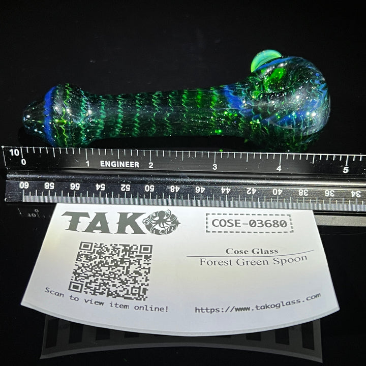 Forest Green Spoon Glass Pipe Cose Glass   