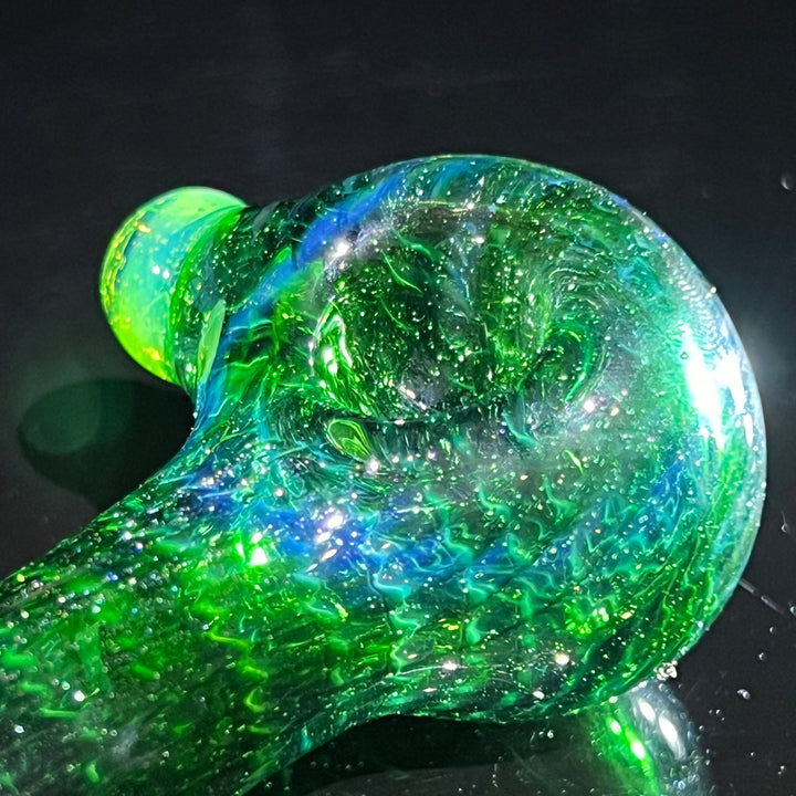 Forest Green Spoon Glass Pipe Cose Glass   