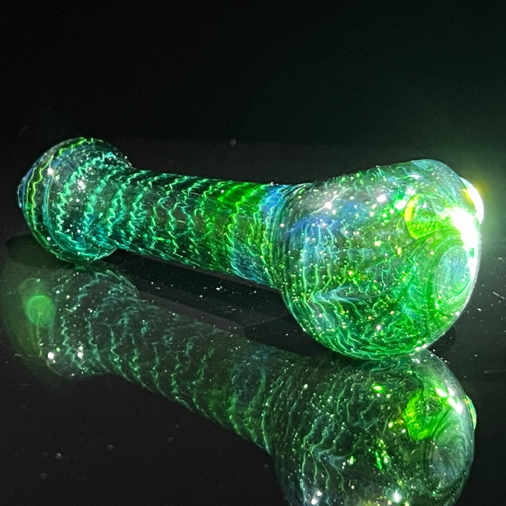 Forest Green Spoon Glass Pipe Cose Glass   