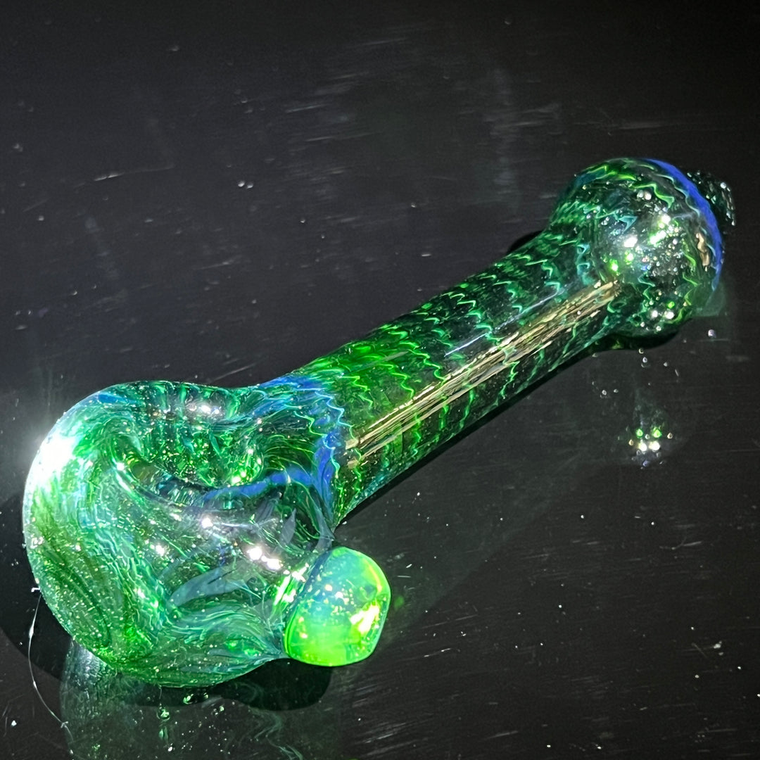 Forest Green Spoon Glass Pipe Cose Glass   