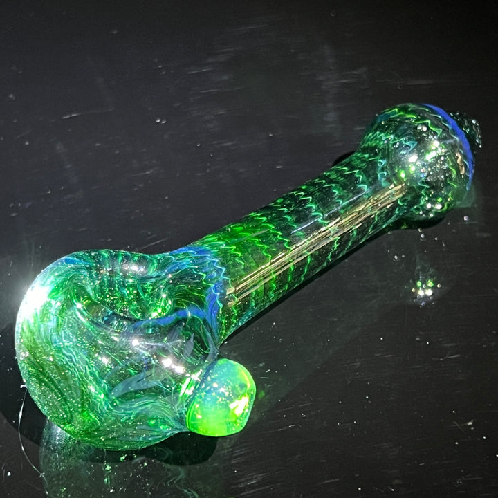 Forest Green Spoon Glass Pipe Cose Glass   