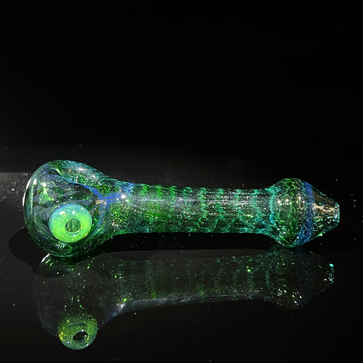 Forest Green Spoon Glass Pipe Cose Glass   