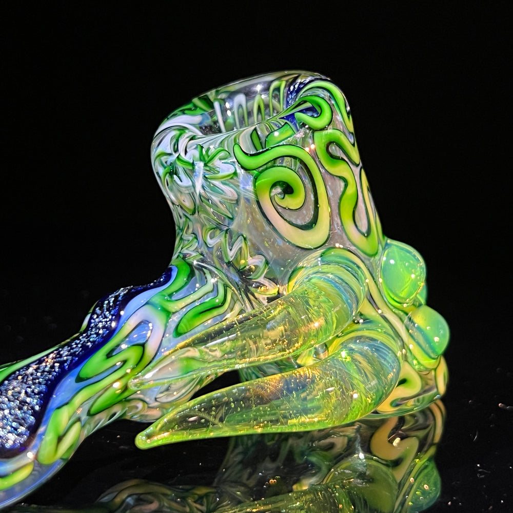 Horned Dichro Hammer Glass Pipe Jeff Cooper   