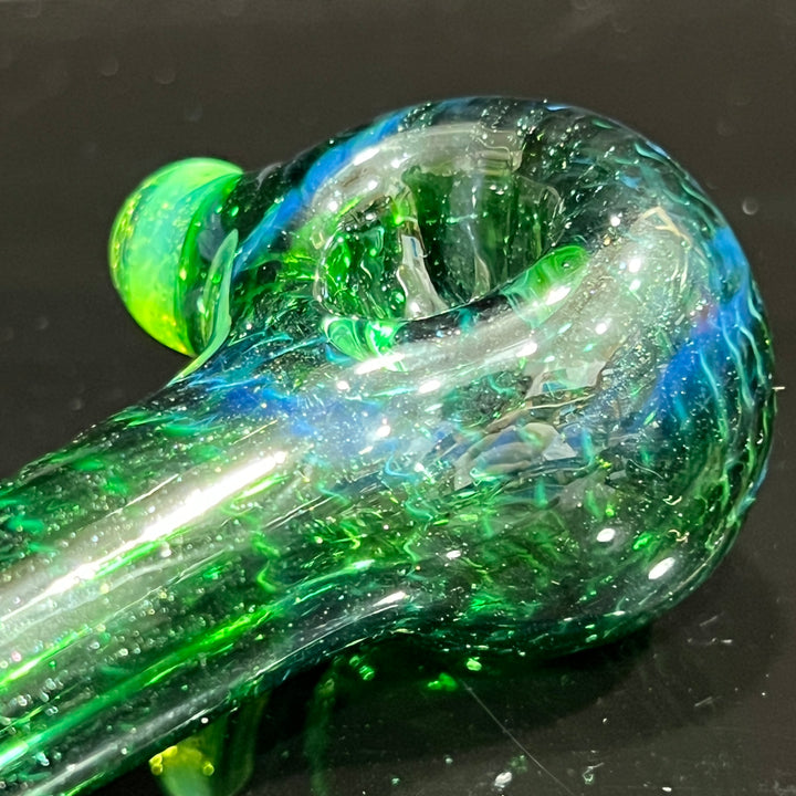 Forest Green Spoon Glass Pipe Cose Glass   