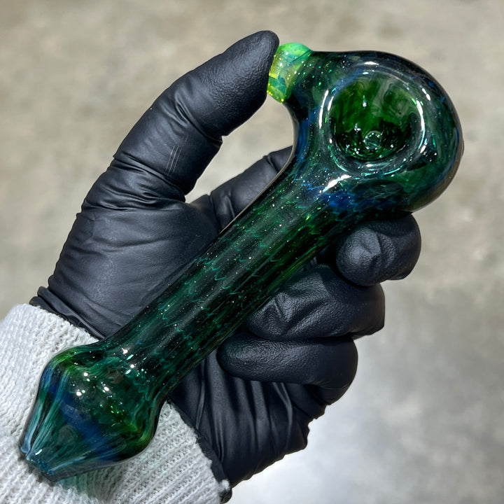Forest Green Spoon Glass Pipe Cose Glass   