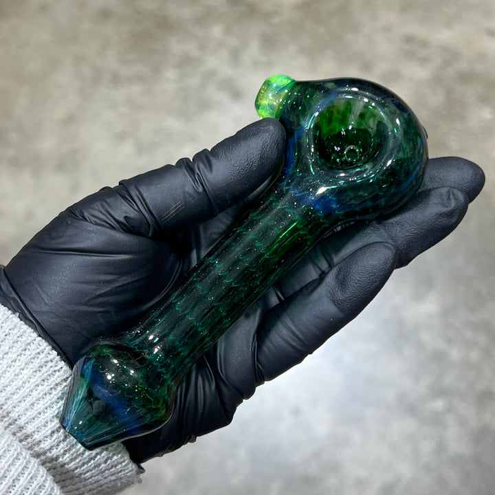 Forest Green Spoon Glass Pipe Cose Glass   