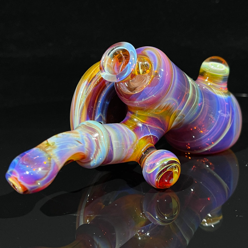 10mm Heady Layback Bubbler Glass Pipe Slob Glass