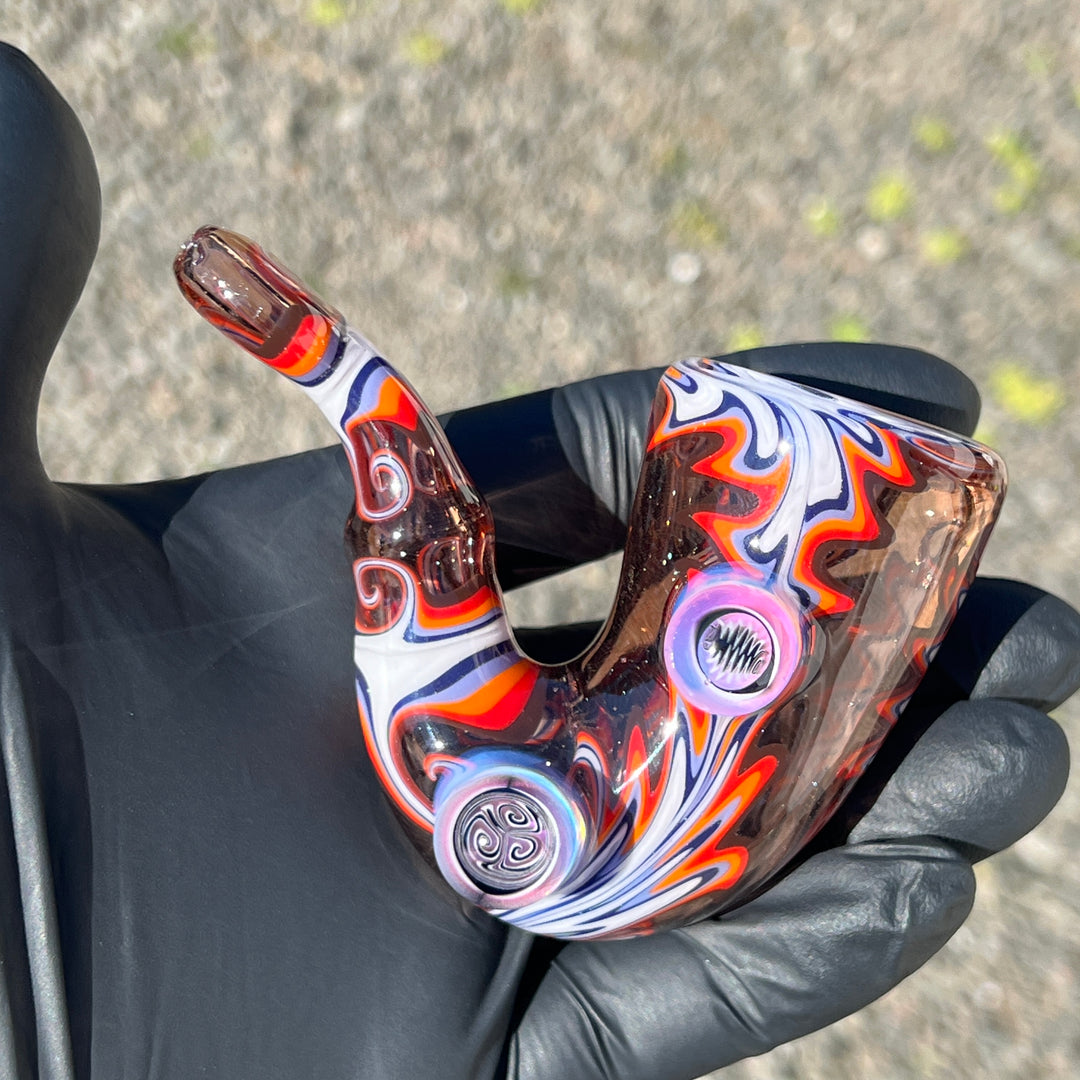 Heady Saxophone Sherlock 4 Glass Pipe Slob Glass   