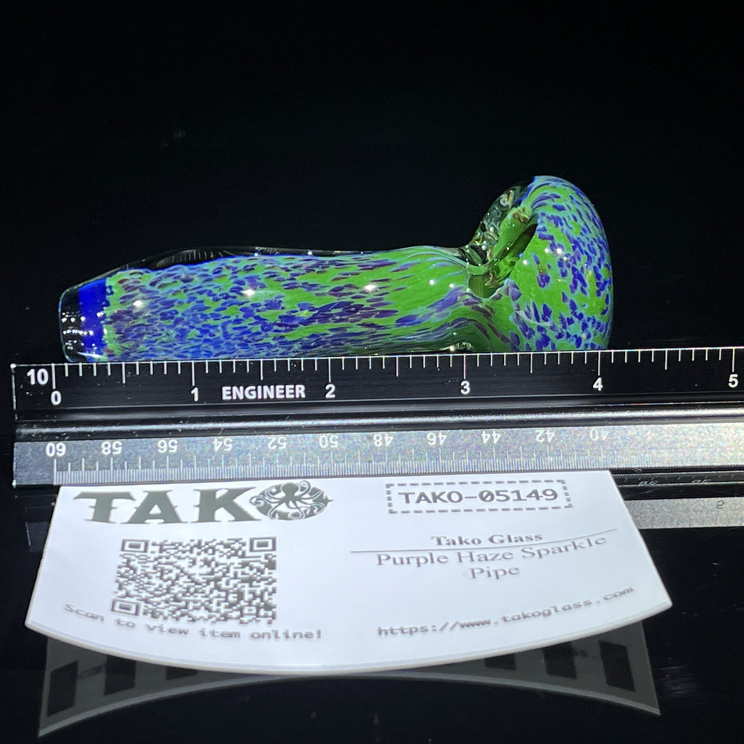 Purple Haze Sparkle Pipe Glass Pipe Tako Glass   