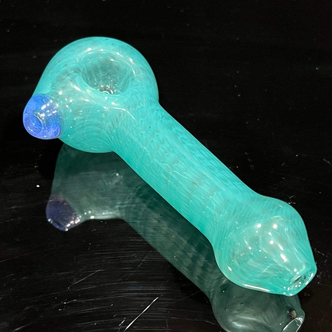 Blue Beach Glass Spoon Glass Pipe Cose Glass   