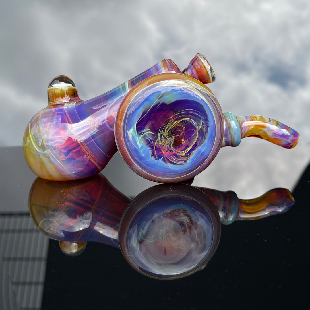 10mm Heady Layback Bubbler Glass Pipe Slob Glass