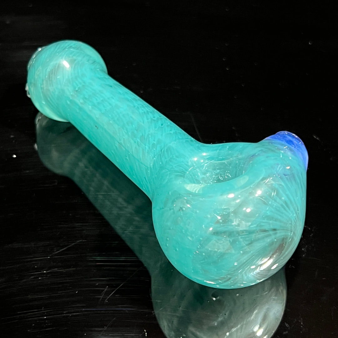 Blue Beach Glass Spoon Glass Pipe Cose Glass   